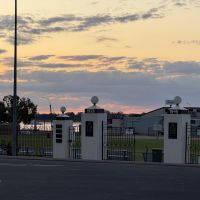 Barmera Memorial Gates at Sunset