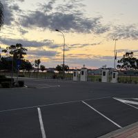 Barmera Memorial Gates at Sunset