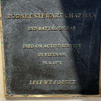 Plaque for Rodney Stewart Chapman, Vietnam War