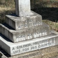 In Memoriam of William Frederick Young, fought during Boer War, died Sydney 1900