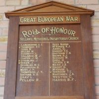 Nullawil Methodist & Presbyterian Church Roll of Honour