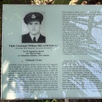 Flight Lt William Newton plaque
