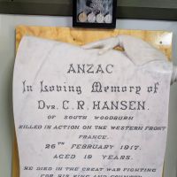 Driver Carl Richmond Hansen Memorial Plaque