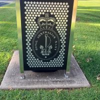 Plasma cut bin surround - RAN Insignia installed 29.4.23