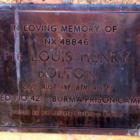 Private Louis Bolton Memorial Plaque