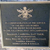Berridale New War Memorial Post 1975 Campaigns Commemorative Plaque