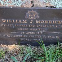 Private William J Morrice Commemorative Plaque