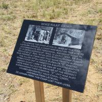 Plaque marking the location of the RAAF Leyburn personnel camp.