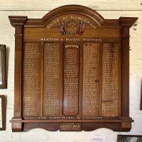 The Shire of Numurkah Western & Moira Ridings Roll of Honor located in the Nathalia Historical Society Museum