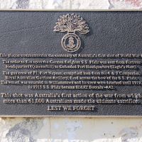 Fort Queenscliff "First Australian Shot Fired in World War I" Commemorative Plaque
