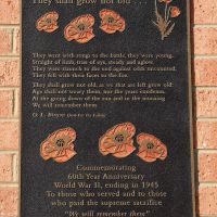 Queenscliff RSL Memorial Hall World War II Commemorative Plaque
