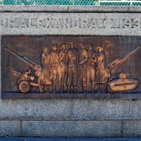 Memorial wall with art work