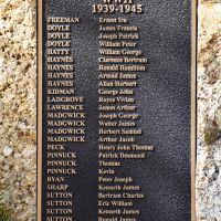 Honour Roll      WW2 1939 -1945