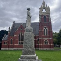 Memorial stands beside the Melbourne Mar Thoma Church