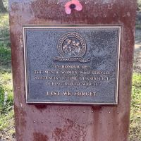 Second World War plaque