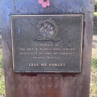 Malayan Conflict plaque