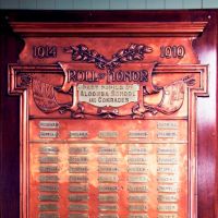 Aloomba School 1914-1919 Honour Board