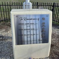 Plaque listing 3 servicemens names 