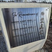 Plaque listing 3 servicemans names 