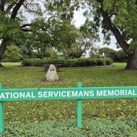 Park sign and panorama 