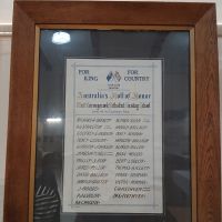 West Barongarook Methodist Sunday School Roll of Honor