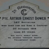 Arthur Ernest Dower Memorial Plaque 