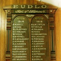 Roll of Honour board in Eudlo town hall