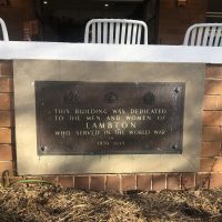 Plaque on front of Lambton Memorial Baby Health Centre building