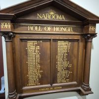Honour Board from Narooma Memorial Hall (Now Kinema)