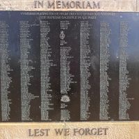 Detail of the middle panel of the honour roll