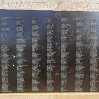 Detail of the left hand panel of the honour roll