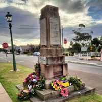 Cenotaph with wreaths.