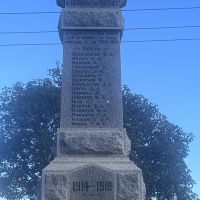 Detail of inscription on front of memorial