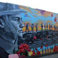 World War I Commemorative Mural Located Adjacent to the Griffith War Memorial Museum Building
