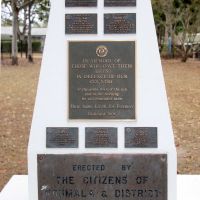 Koumala War Memorial with Dedication Plaques and World War II Rolls of Honour