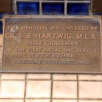 The Caves War Memorial Dedication Plaque