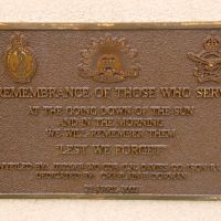 Rainbow Beach War Memorial Dedication Plaque