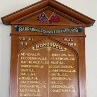 Barrabool Presbyterian Church Honor Roll