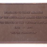 Yeppoon War Memorial Vietnam War 1962 - 1973 Commemorative Plaque