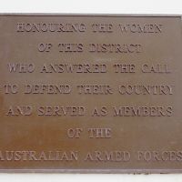 Yeppoon War Memorial Servicewomen Memorial Plaque
