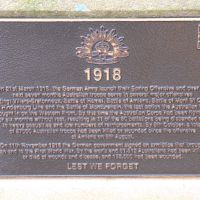Yeppoon War Memorial World War I Interpretative Plaque