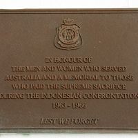 Emu Park War Memorial Indonesian Confrontation  Conflict Service Commemorative Plaque