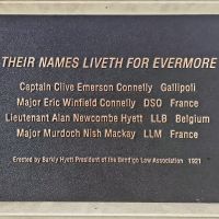 Bendigo Barristers Seat Front Plaque