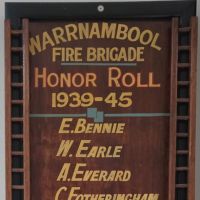 Warrnambool Fire Brigade Honor Roll WW2 