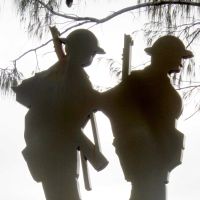 Emu Park Anzac Court and Memorial Walkway World War I Western Front Soldiers Silhouettes