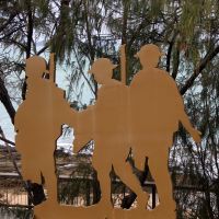 Emu Park Anzac Court and Memorial Walkway World War I Western Front Soldiers Silhouettes