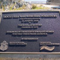 Goulburn Rocky Hill War Memorial Tower forecourt Opening Dedication Plaque