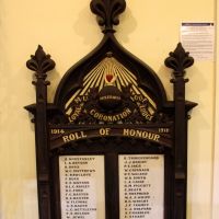 Goulburn Manchester Unity Independent Order of Oddfellows World War I Honour Roll Located in the Rocky Hill War Memorial Museum