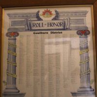 Goulburn District World War I Honour Roll Located in the Rocky Hill War Memorial Museum