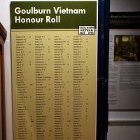 Goulburn District Vietnam War Honour Roll Located in the Rocky Hill War Memorial Museum